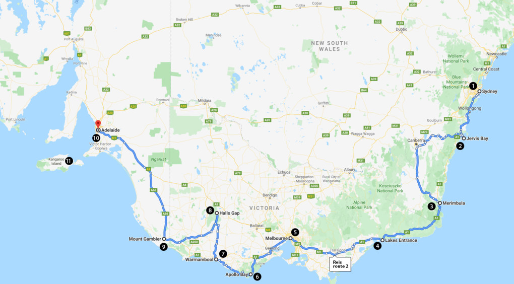 Van Sydney naar Kangaroo Island in 2 á 3 weken