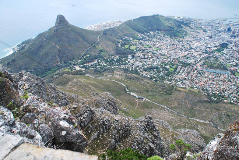 Kaapstad gezien van bovenop de Tafelberg 2014