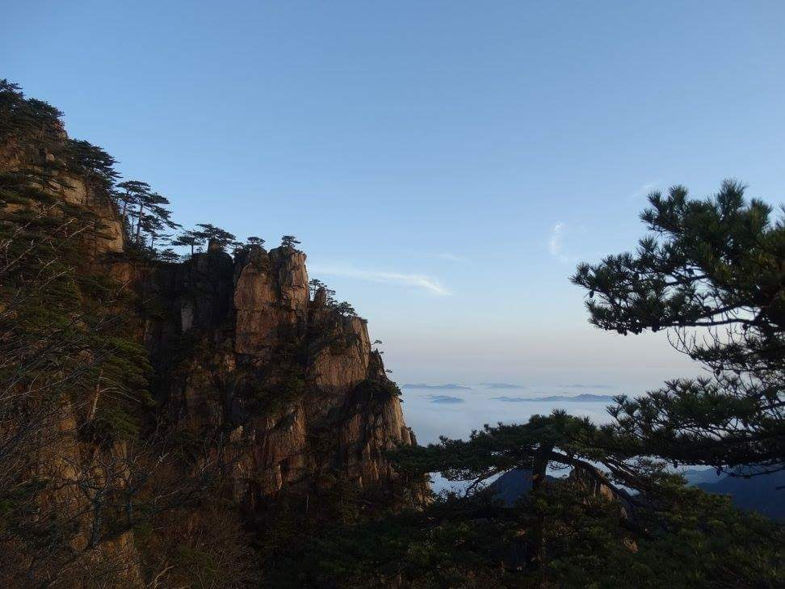 Sun rise on top of the Yellow Mountains