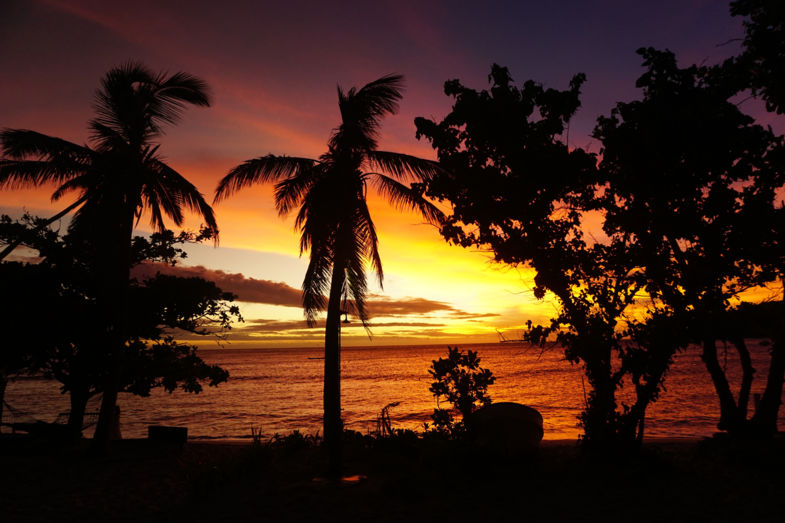 Zonsondergang in Fiji