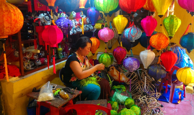 Lampionnen maken in Hoi-An