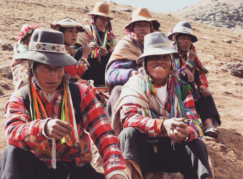 Horsemen in the mountains of Peru