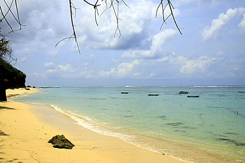 Serene rust in de buurt van Pantai Balangan