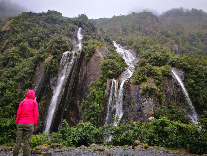 Watervallen bij Franz Josef gletsjers NZ