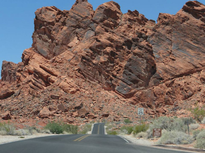 Zinderende hitte in Valley of Fire State Park, Nevada, USA