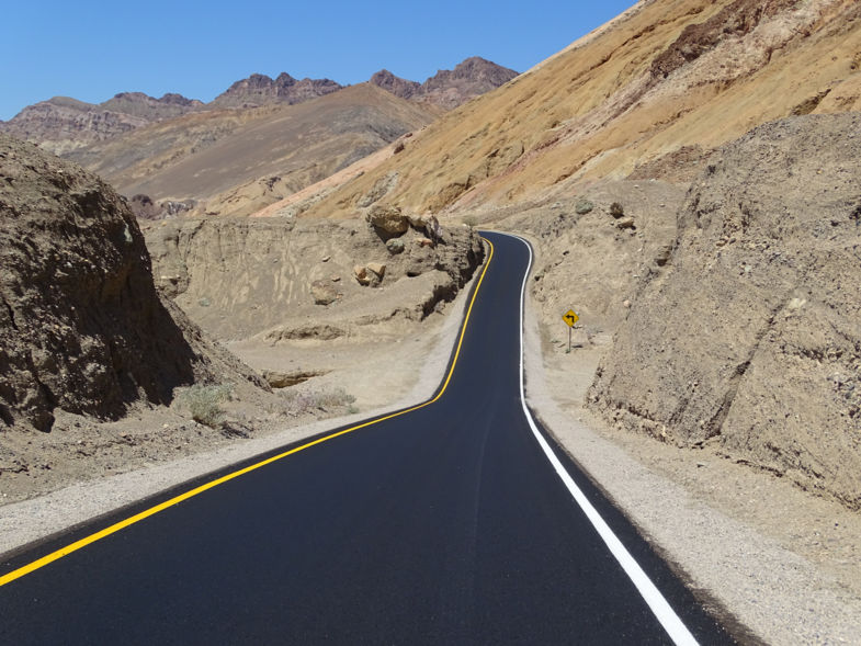 Driving through Death Valley