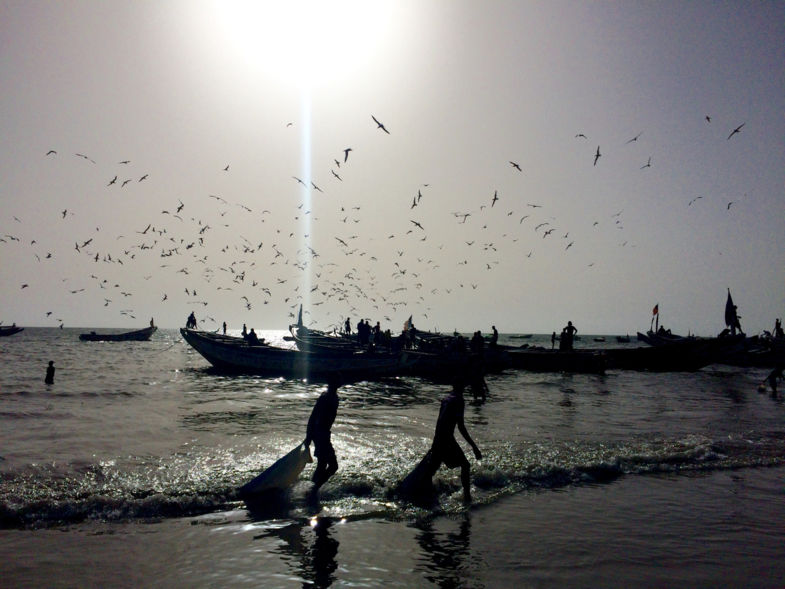 Vissers terugkerend van zee