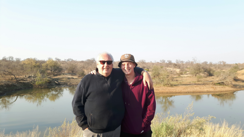 Met mijn kleinzoon op safari in Balule Game Reserve