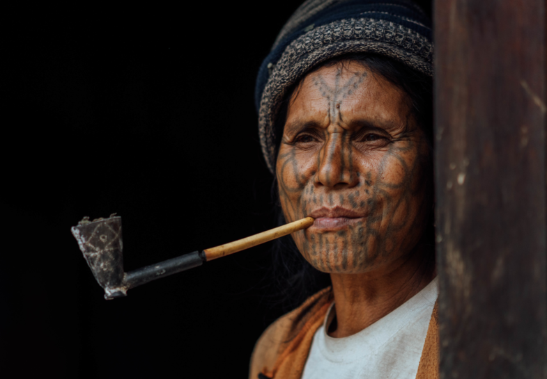 The face-tattooed women in Chin State Myanmar