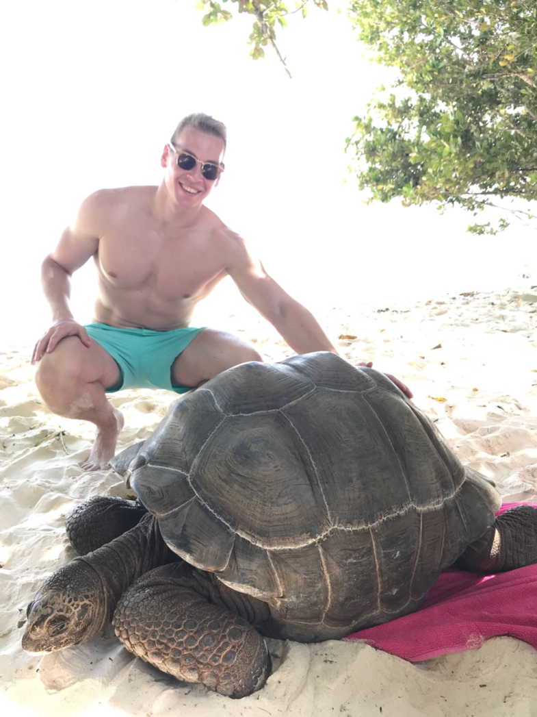 The giant tortoises!