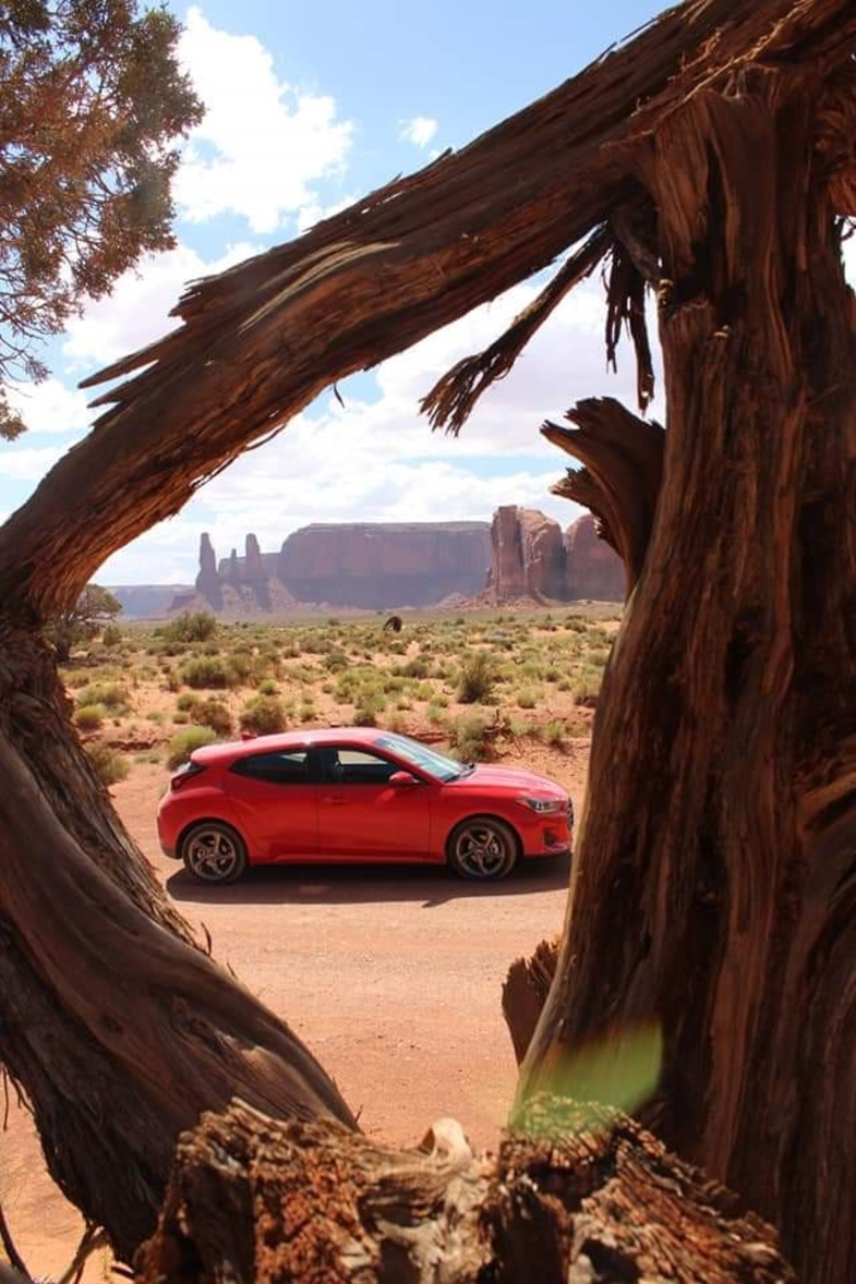 me and my red devil in Monument Valley