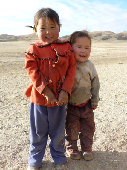 Posing for the first time (Somewhere in Mongolia)