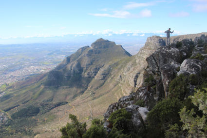 Bloedstollende actie bij beklimming Tafelberg Zuid-Afrika!