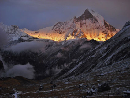 Annapurna Basiskamp - speciale zonsondergang...