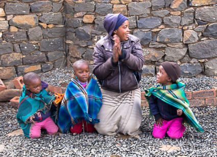 Kleurrijke vrolijkheid in Lesotho