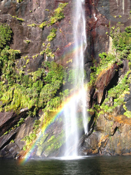 Rainbow, Milford Sound, New Zealand