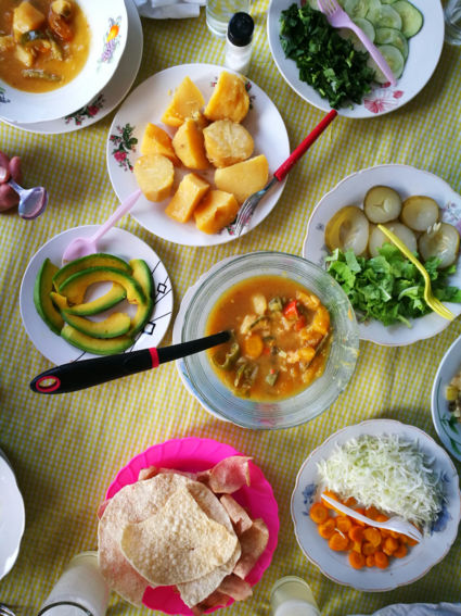 Kleurrijk eten in de Viñales vallei