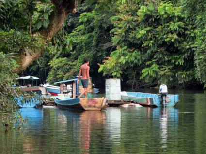 Typically local transport, melinau river borneo