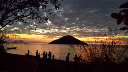 Sunset at lake Malawi