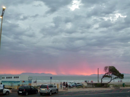 Magenta sunset in Strand