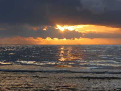 Sunset at Lovina beach