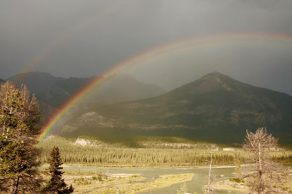Rainbow lake in Jasper