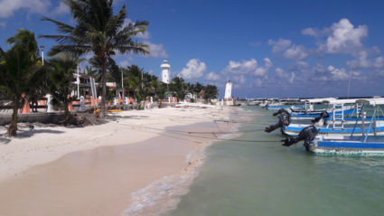 In het mooie oud vissersdorpje Puerto Morelos