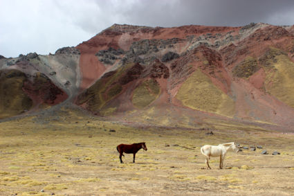 Hiking up Rainbow Mountain, Cusco