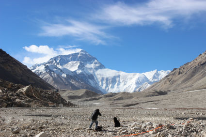 Taking a photo of Everest