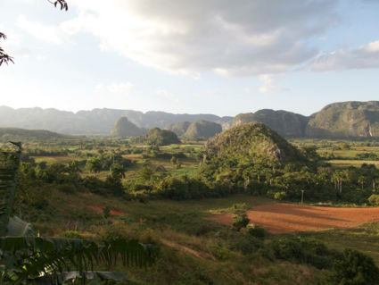 Zonsondergang in de Viñales valley