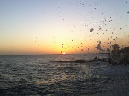 Mooie zonsondergang Curacao