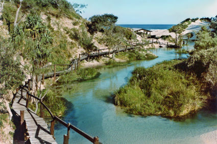 Waar de rivier de zee instroomt