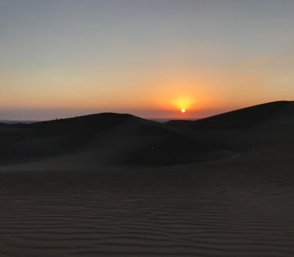 Sunsets in the desert