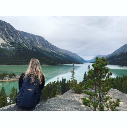 Prachtig uitzicht op Lake Bennett (Canada)