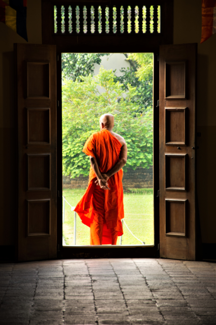 Monk in Kandy, Sri Lanka