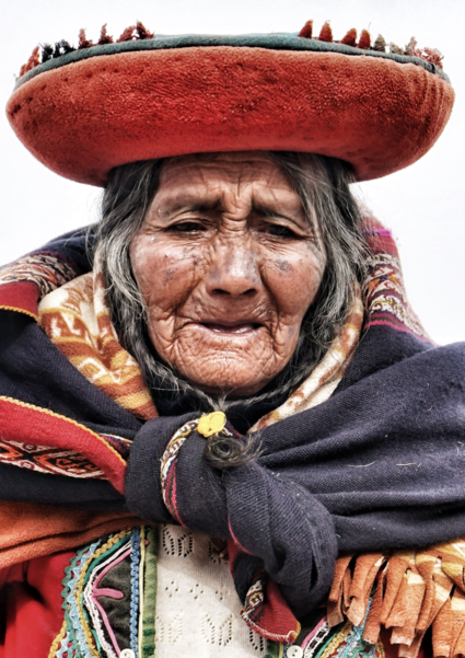Oude Inka vrouw