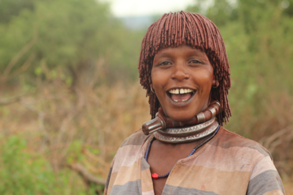 Hamervrouw in Omo Valley, Ethiopië