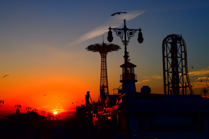 coney island sunset