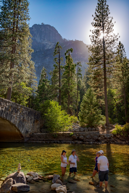 Even de voetjes koelen in Yosemite National Park