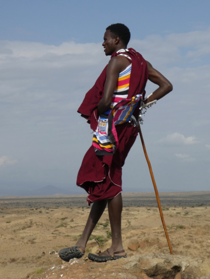 Masaii op de uitkijk