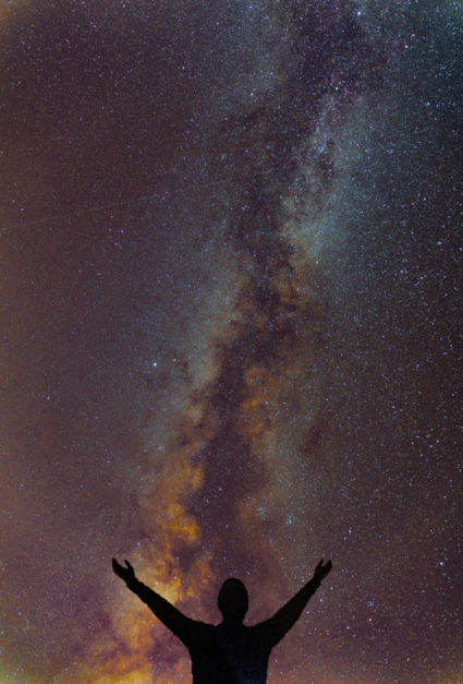 nacht onder de sterrenhemel