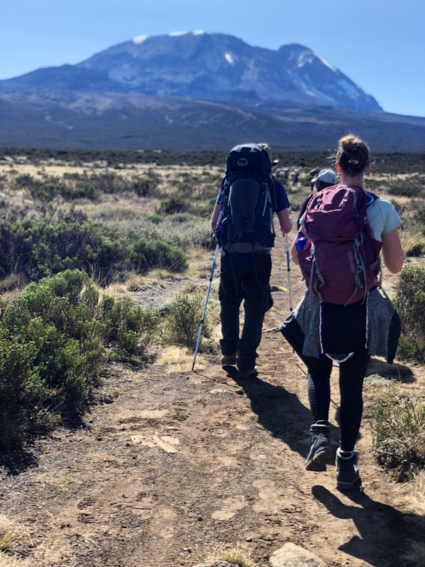 On the way to the top of the Kilimanjaro in Tanzania